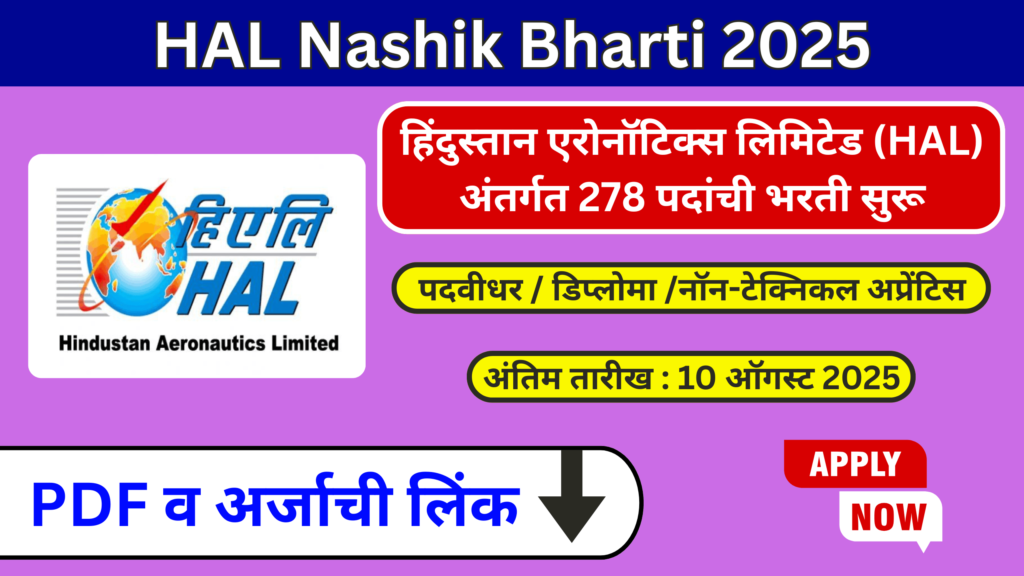 HAL Nashik Bharti 2025