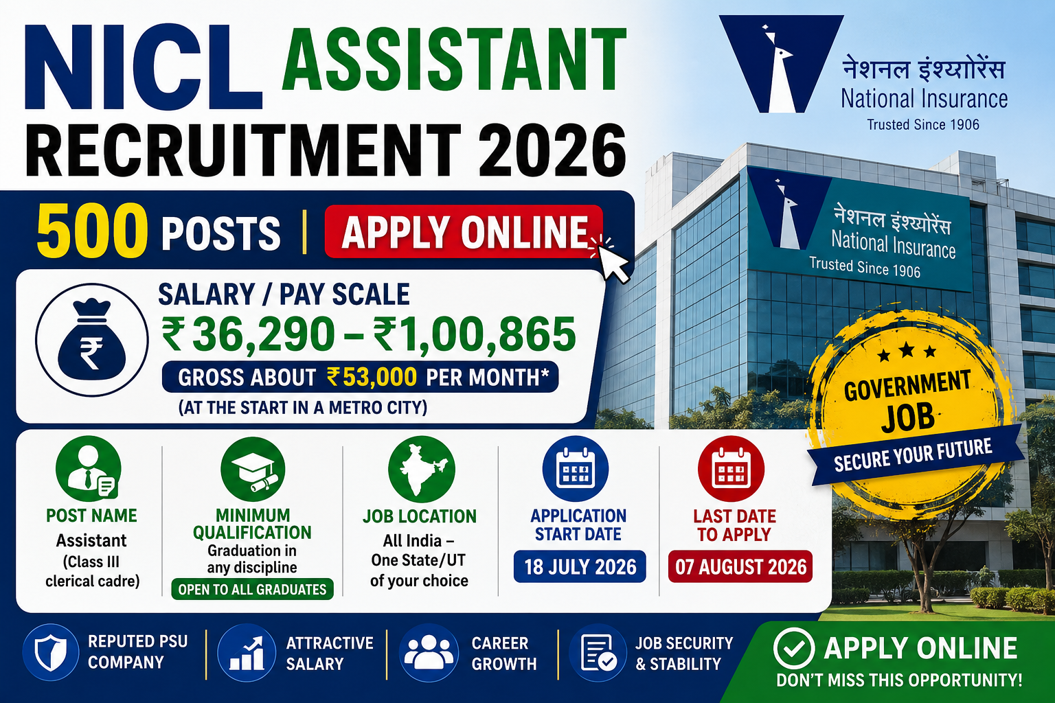 NICL Assistant Recruitment 2026