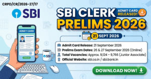 SBI Clerk Admit Card 2026